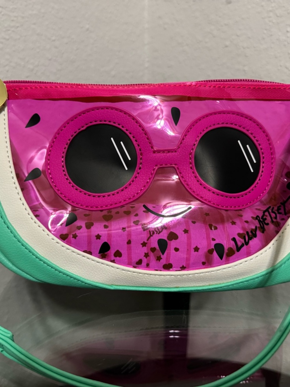 Betsy Johnson Pink & Mint Watermelon Crossbody Bag